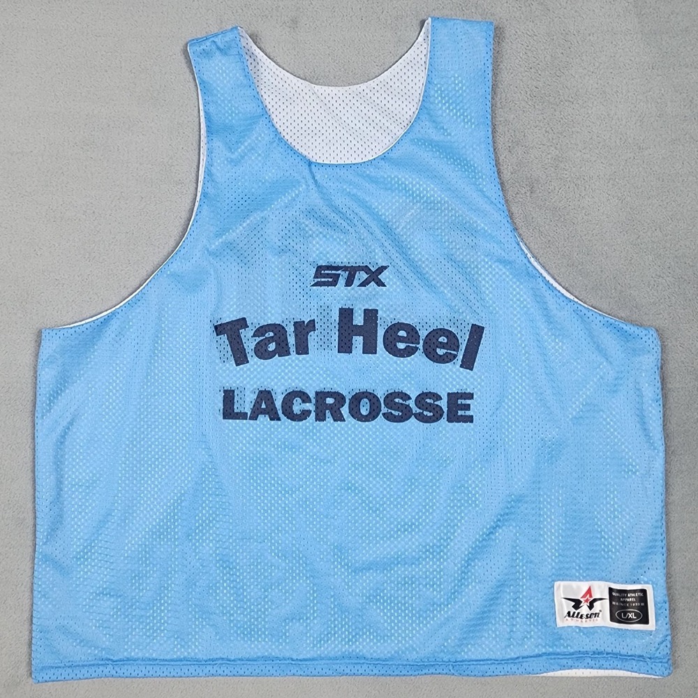 STX Tar Heels Lacrosse Pinnie Adult L XL Reversible UNC Jersey #109